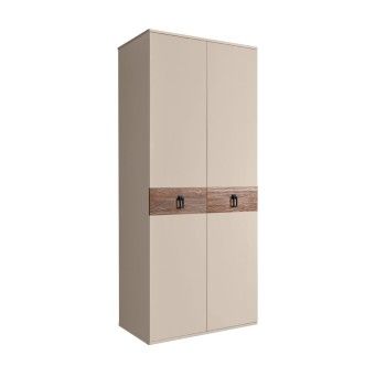 Шкаф 2-х дверный Bogemia Wood Fa (Ваниль/Черный) БМШ2/2(Wo)