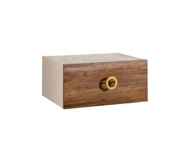 Тумба прикроватная Bogemia Fly Wood Fi (Слоновая кость) (Novabuk/Золото) БМТП-1