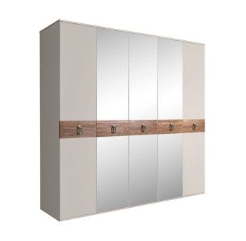 Шкаф 5-ти дв. с зеркалами Bogemia Wood Fa (Шелк/Хром) БМШ1/5(Wo)