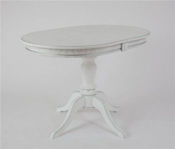 Стол Капелла (цвет Белый/патина серебро/шпон дуб)