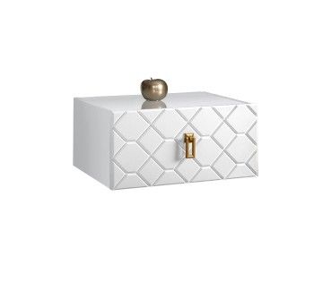 Тумба прикроватная Bogemia Fly Farfalle (Белый) (Lakobel/Золото) БМТП-1