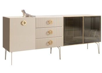 Комод 2.1м Bogemia Fillini (Слоновая кость) (Lakobel/Золото) БМКМ-5(Fi)[5][10]