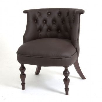 Кресло Бархат (темный тон/кожзам 1 шоколад)