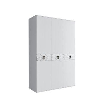 Шкаф 3-х дверный Bogemia Farfalle (Белый/Черный) БМШ2/3(Fa)