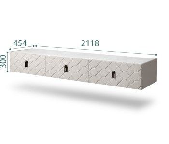 Тумба телевизионная 2.1м Bogemia Fly Farfalle (Шелк) (Novabuk/Черный) БМТ-2