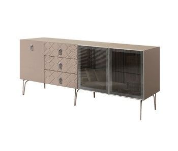 Комод 2.1м Bogemia Farfalle (Мокка) (Novabuk/Хром) БМКМ-5(Fa)[5][10]