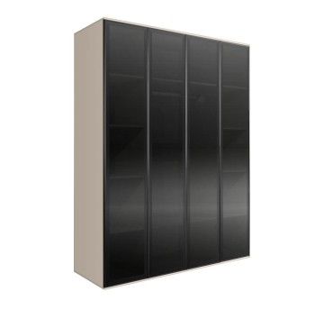 Шкаф 4-х дверный Bogemia Air (Слоновая кость/Черный) БМШ2/4(4)