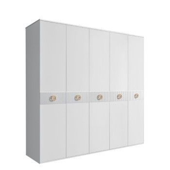 Шкаф 5-ти дв. Bogemia Fillini (Белый/Золото) БМШ2/5(Fi)