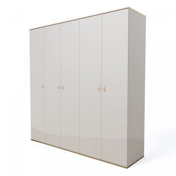 Шкаф 5-ти дверный Римини (Слоновая кость/Золото) РМШ2/5