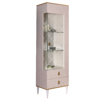 Витрина 1-ств. Римини (Латте/Золото) (Левая) РМВ1-1С