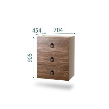 Комод Bogemia Fly Wood Fa (Ваниль) (Novabuk/Черный) БМКМ-1