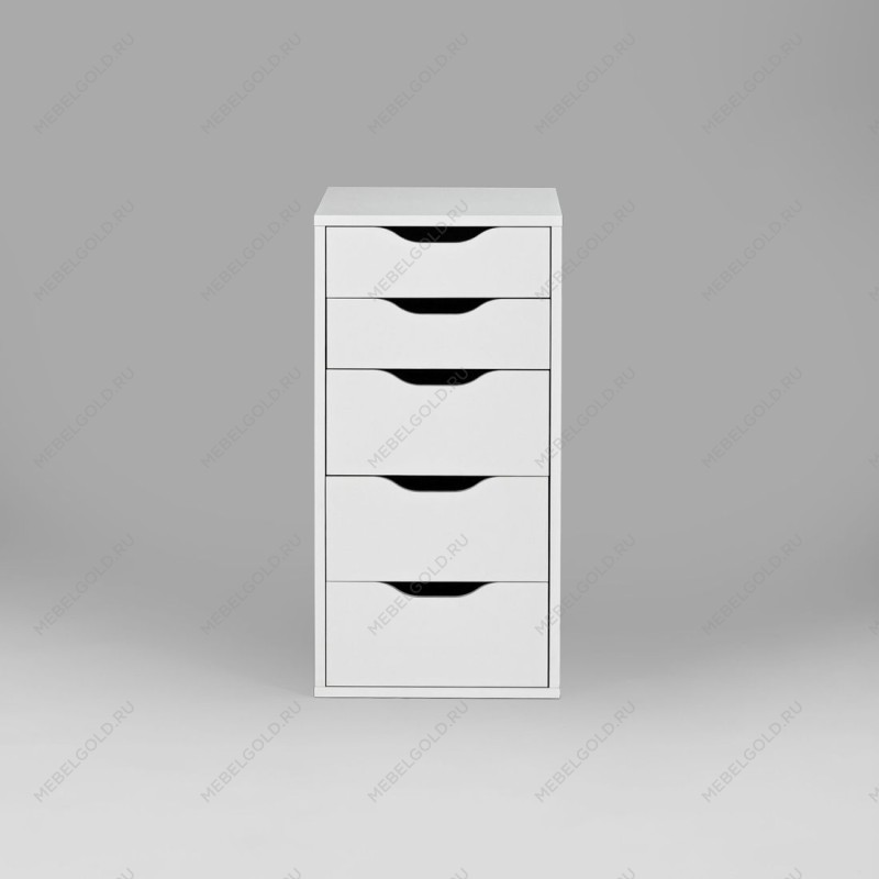 ИНГАР комод ИКЕА / IKEA белый с пятью выдвижными ящиками | изображение 2