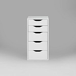 ИНГАР комод ИКЕА / IKEA белый с пятью выдвижными ящиками | изображение 2