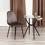 Стул BREEZE (mod. JSC-58), Велюр/металл, 44 х 53 х 86 см, Dark grey (темно-серый) HLR24 / черный | изображение 9