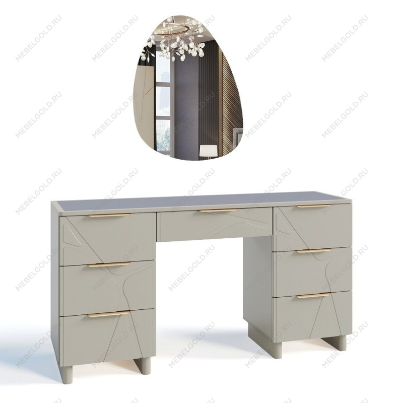 Туалетный столик Лейла светло серый камень
