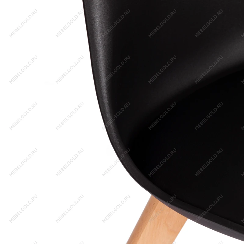Стул TULIP (mod. 73-1), дерево/пластик/экокожа, 47,5x55x80 см, Черный (Black) | изображение 6