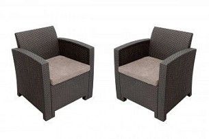 Комплект кресел b:rattan Arizona, венге (2 подушки)