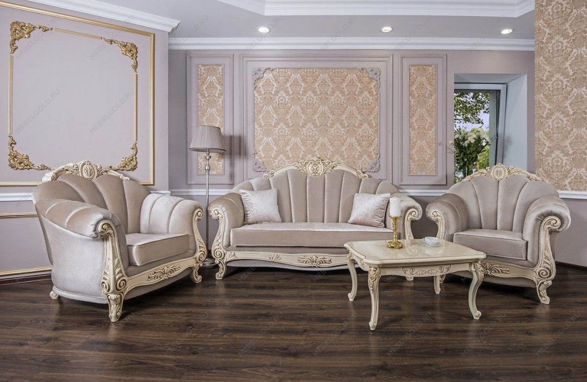 Диван Марселла 3х местный крем глянец | изображение 7