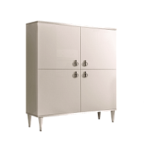 Пенал 4 двери Римини (Слоновая кость/Серебро) РМП-3