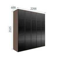 Шкаф 5-ти дв. Bogemia Air (Мокка/Черный) БМШ2/5(5)