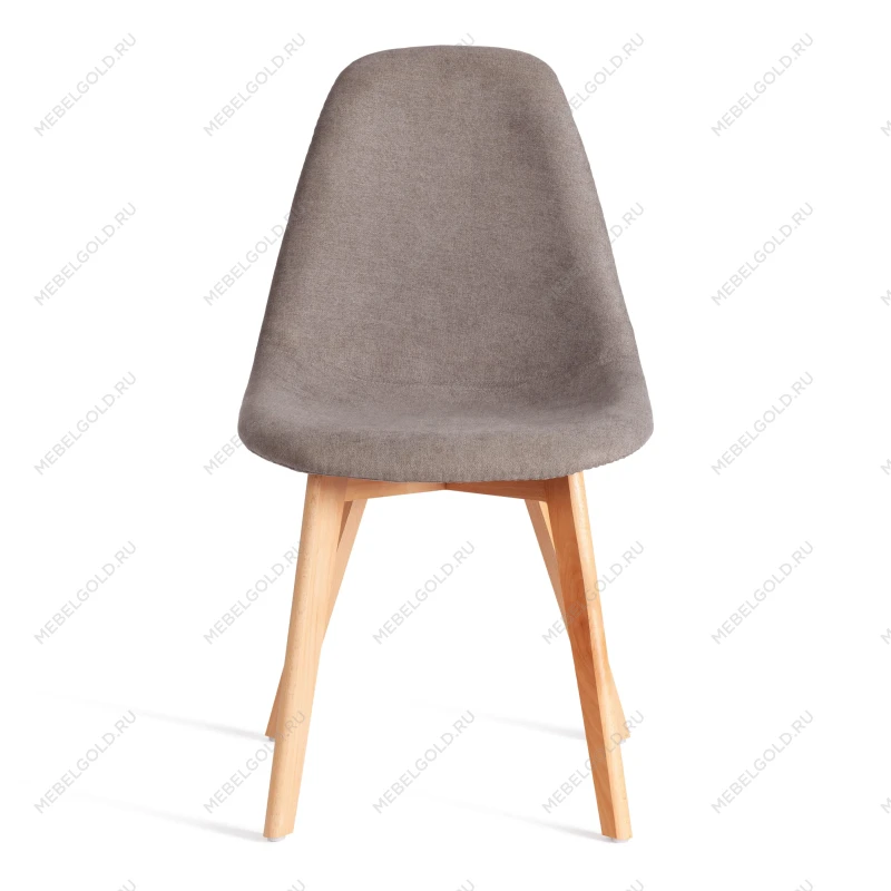 Стул CINDY SOFT (mod. C1021F1-1), фактурный велюр/дерево бук, 55 х 48 х 83 см, Серый LY1701-26 / натуральный | изображение 4