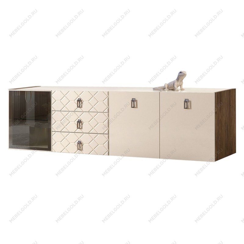 Комод 2.1м Bogemia Woodline Fly Fa (Слоновая кость) (Lakobel/Хром) БМКМ-5[4]