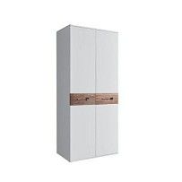 Шкаф 2-х дверный Bogemia Wood Wo (Белый/Хром) БМШ2/2(Wo)