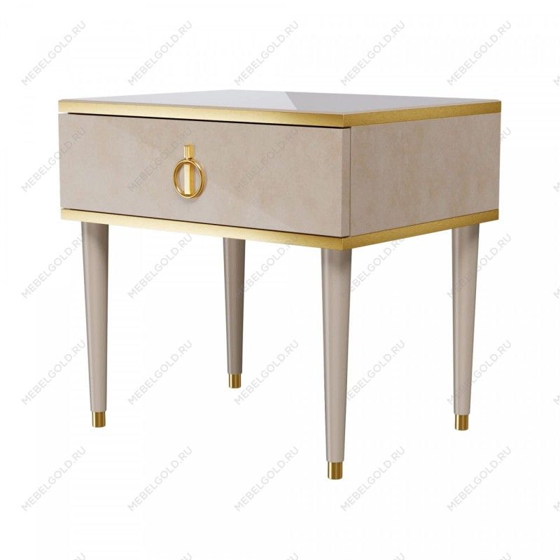 Тумба прикроватная Римини (Латте/Золото) РМТП-1