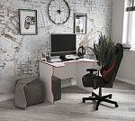 ВАРДИГ стол компьютерный ИКЕА / IKEA K2 100x82, белый/красный | изображение 2