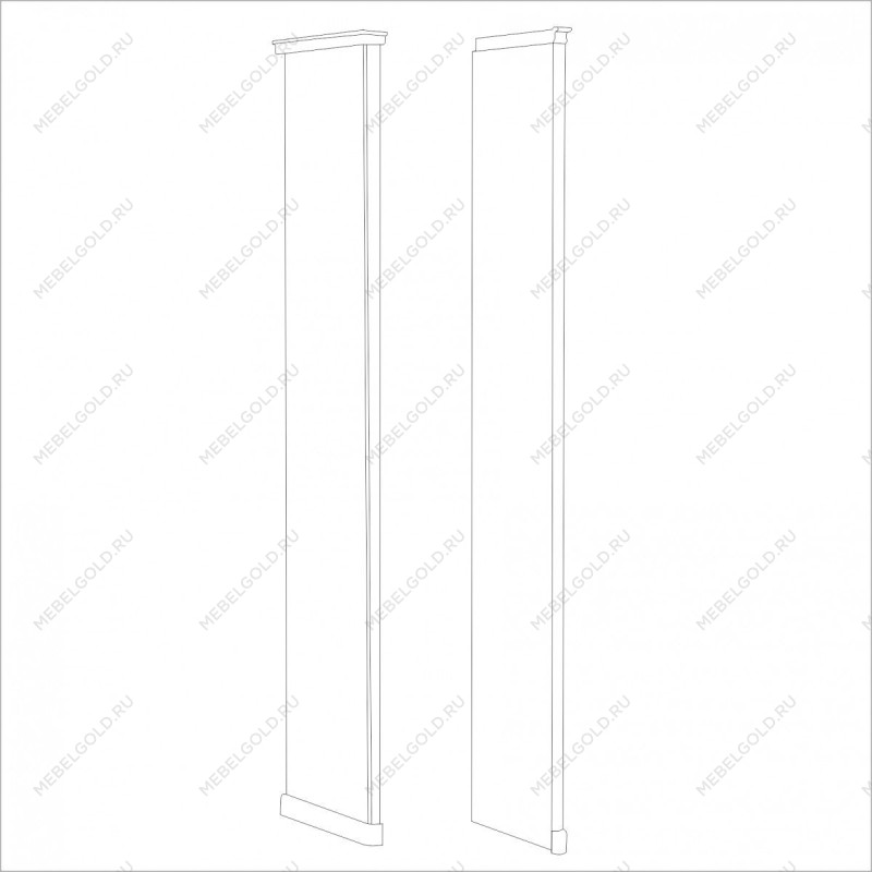 Мишель стоевая к шкафу правая белый матовый