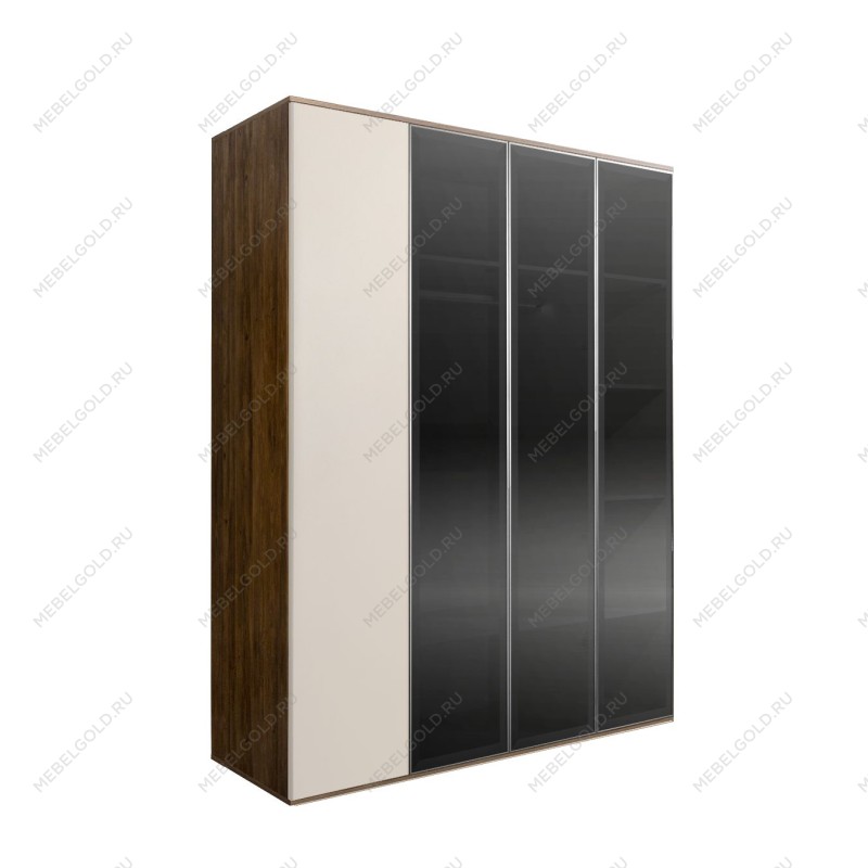 Шкаф 4-х дв. Bogemia Woodline Air (Слоновая кость/Серебро) БМШ2/4(3)