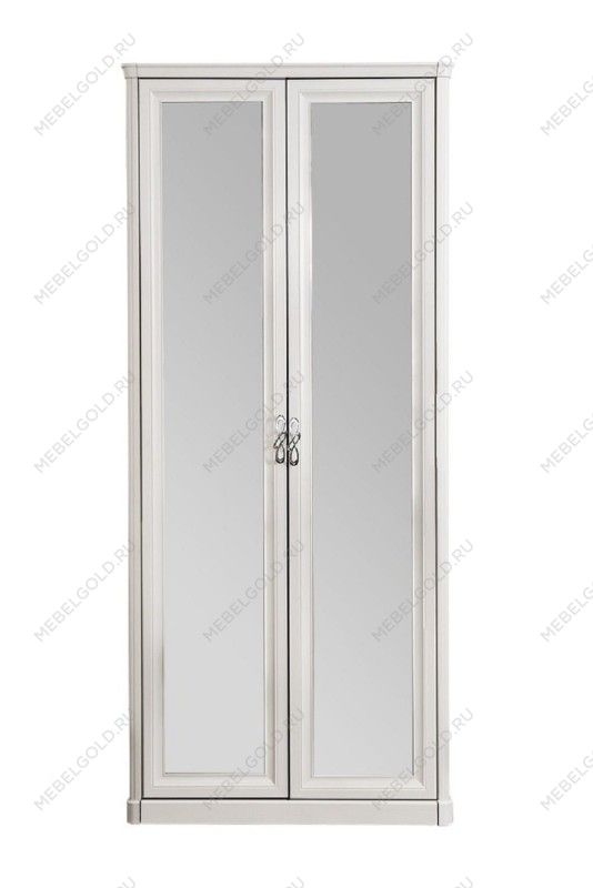 Шкаф Мишель 2-дверный с зеркалом белый матовый | изображение 1