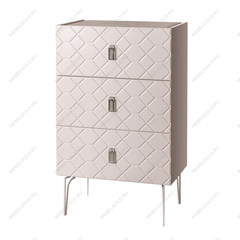 Комод Bogemia Farfalle (Слоновая кость) (Novabuk/Хром) БМКМ-1(Fa)