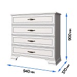 Центральный склад - Комод Тиффани 4S вудлайн кремовый | изображение 2