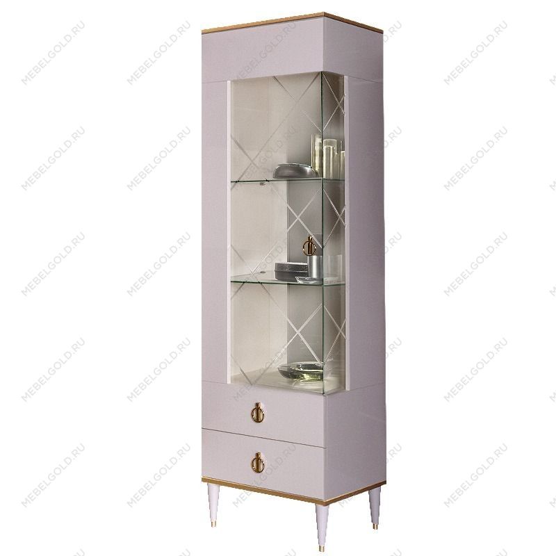 Витрина 1-ств. Римини (Слоновая кость/Золото) (Левая) РМВ1-1С