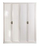 Шкаф Натали 4-дверный (2+2) без зеркал белый глянец | изображение 1