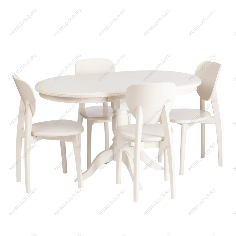 Стол STEFANO, бук, мдф, 100+30x80x77см, Ivory white | изображение 9