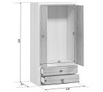 Шкаф платяной Коен SZF 2D2S Венге/Штрокс (NEW) | изображение 4