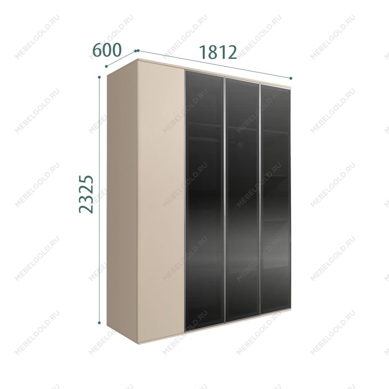 Шкаф 4-х дв. Bogemia Air (Ваниль/Серебро) БМШ2/4(3)