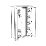 САГА шкаф 3 двери с зеркалом белый/ясень | изображение 4