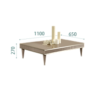 Журнальный столик узкий Римини СОЛО (Мокка/Серебро) РМСТ-3(s)