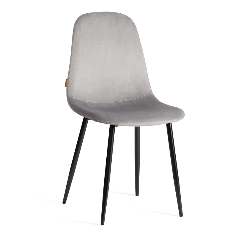 Стул BREEZE (mod. JSC-58), Велюр/металл, 44 х 53 х 86 см, grey (серый) HLR 19 / черный