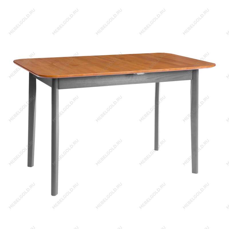 Стол Соната Люкс раздвижной/Sonata Lux extension table, массив сосны, антик /графит, 120-(150)х75х75 см