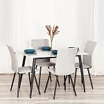 Стул обеденный La Rousse, NEW, ткань рогожка, серый/черный, 3M 16/2, 45x55x93 см | изображение 15