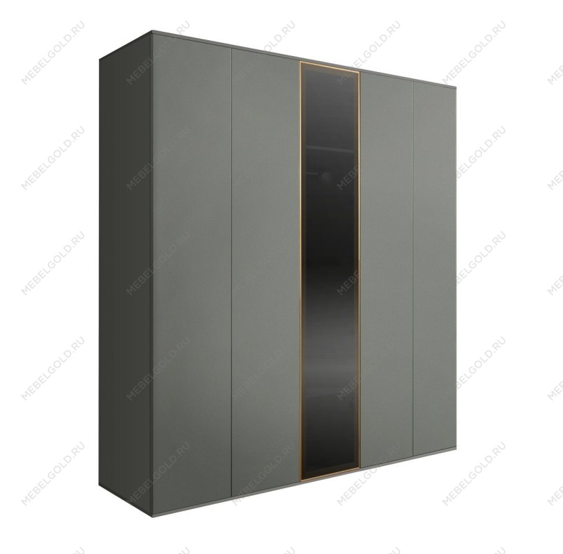 Шкаф 5-ти дв. Bogemia Air (Серый/Золото) БМШ2/5(1)