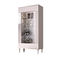 Витрина 2-ств. Римини СОЛО (Белый/Серебро) (Правая) РМВ2-2С(s)