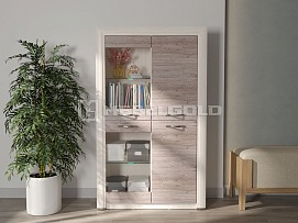 Шкаф с витриной Оливия 2V2D