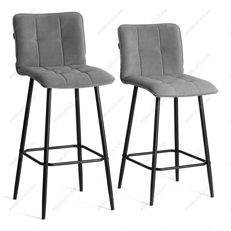 Полубарный стул Bari/Бари, велюр, серый, 29, 42х55х99 см | изображение 14