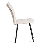 Стул обеденный Bari, LT, флок, молочный/черный, 4, 41х55х89 см | изображение 1