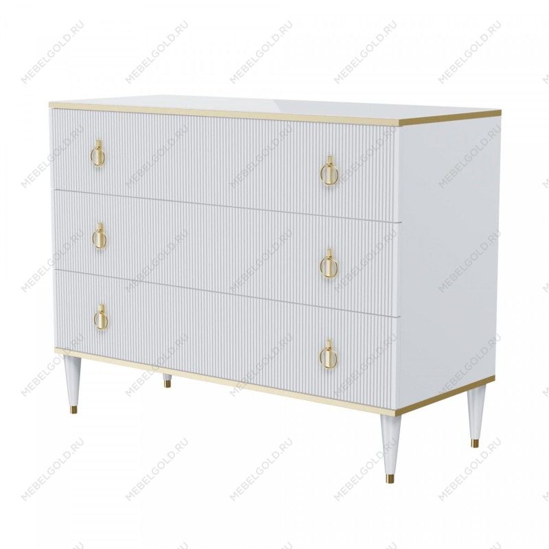 Комод Римини СОЛО (Белый/Золото) РМКМ-1(s)